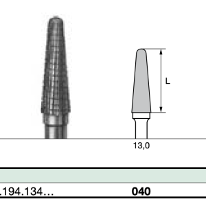 Fresón Tungsteno QFX p/recorte fino Troncocónico